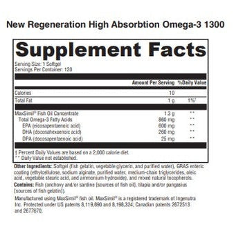 New Regeneration High Absorption Omega-3 (120 ct.)